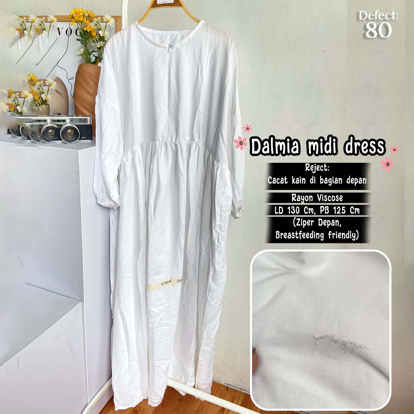 Dalmia midi dress (White)