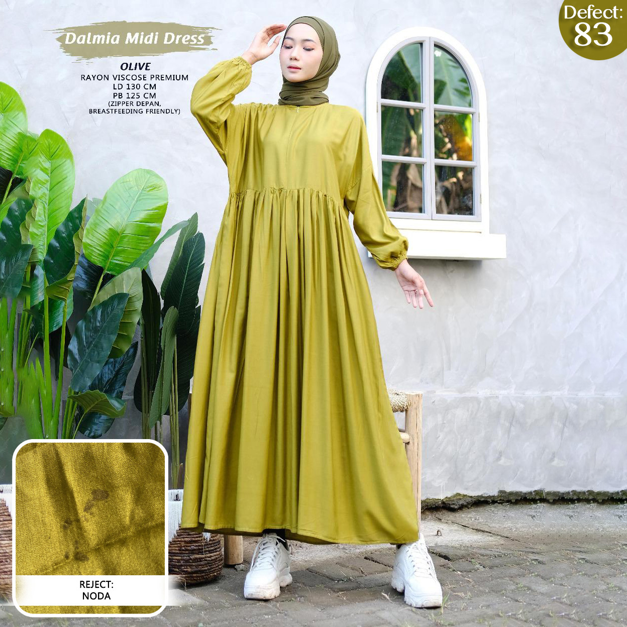 Dalmia Midi Dress (Olive) 01