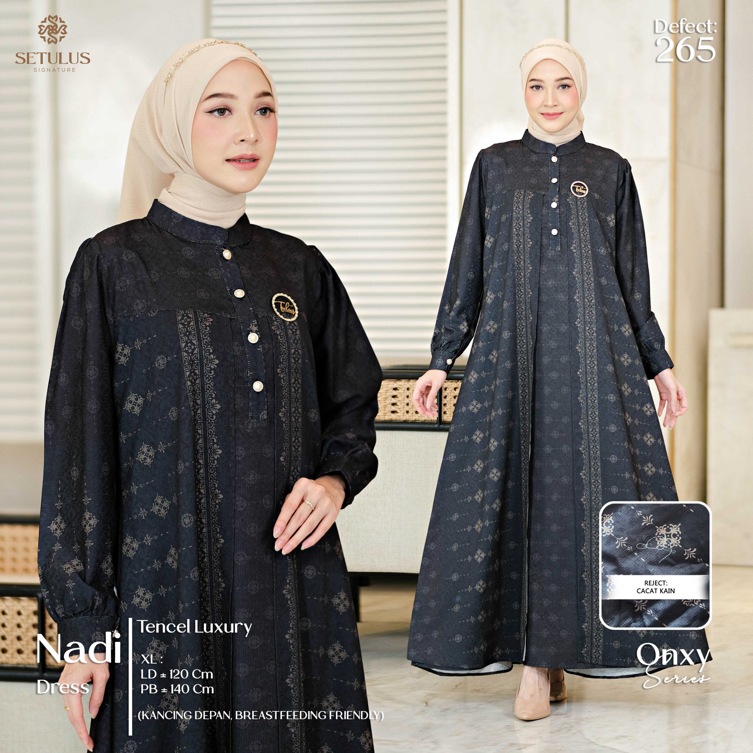 NADI DRESS MOM - XL - ONXY (265)