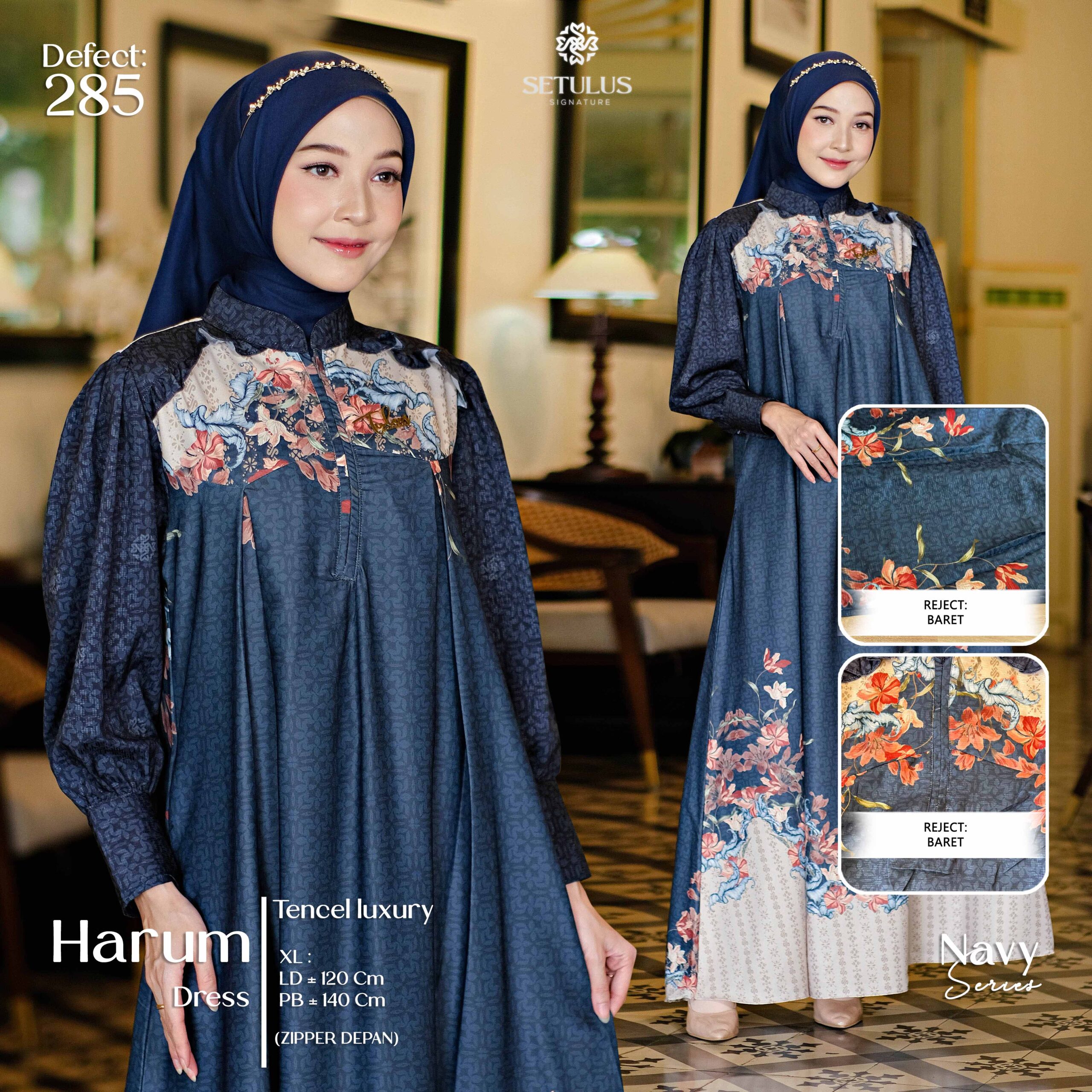 HARUM DRESS MOM - NAVY - XL (285)