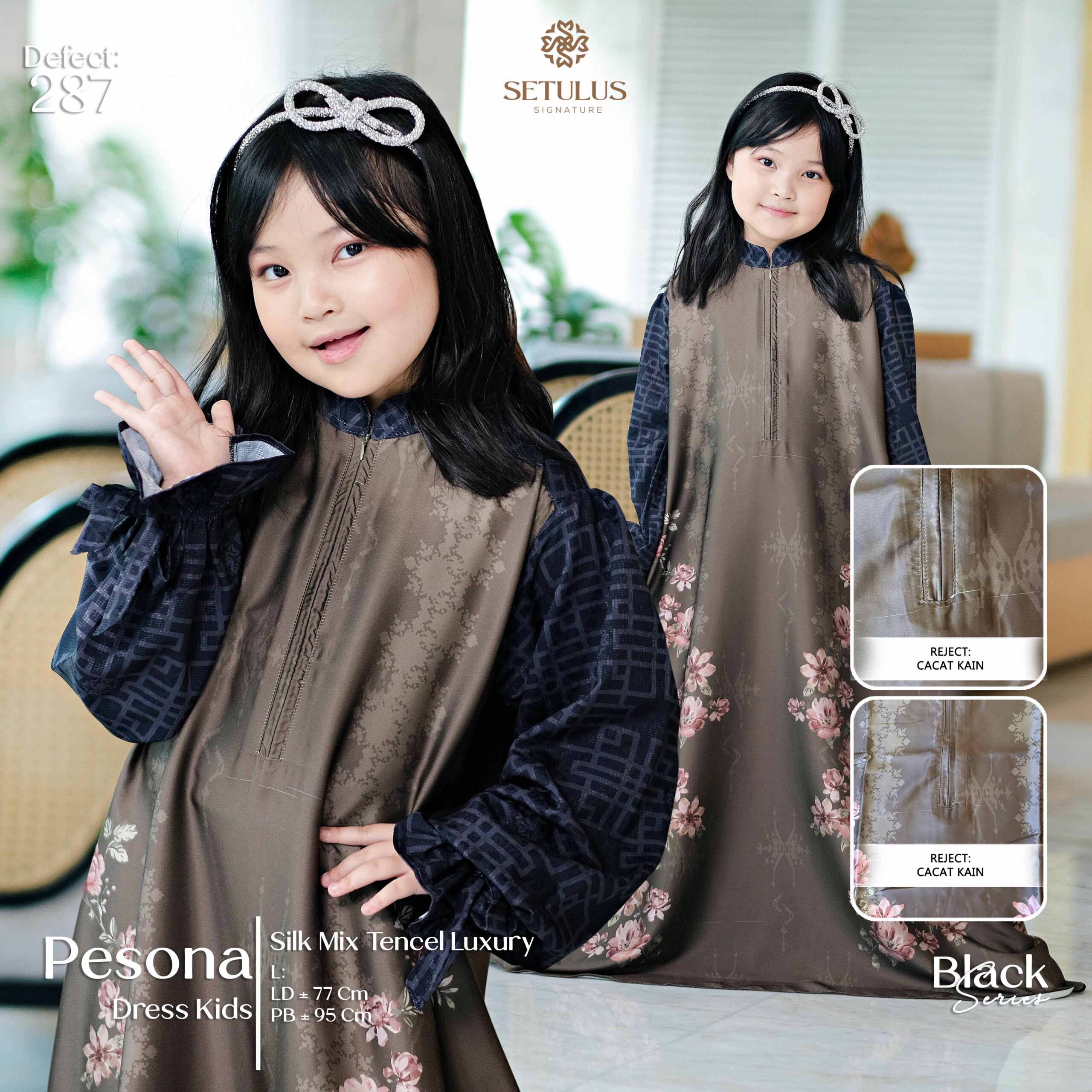 PESONA DRESS KIDS – BLACK – L (287)