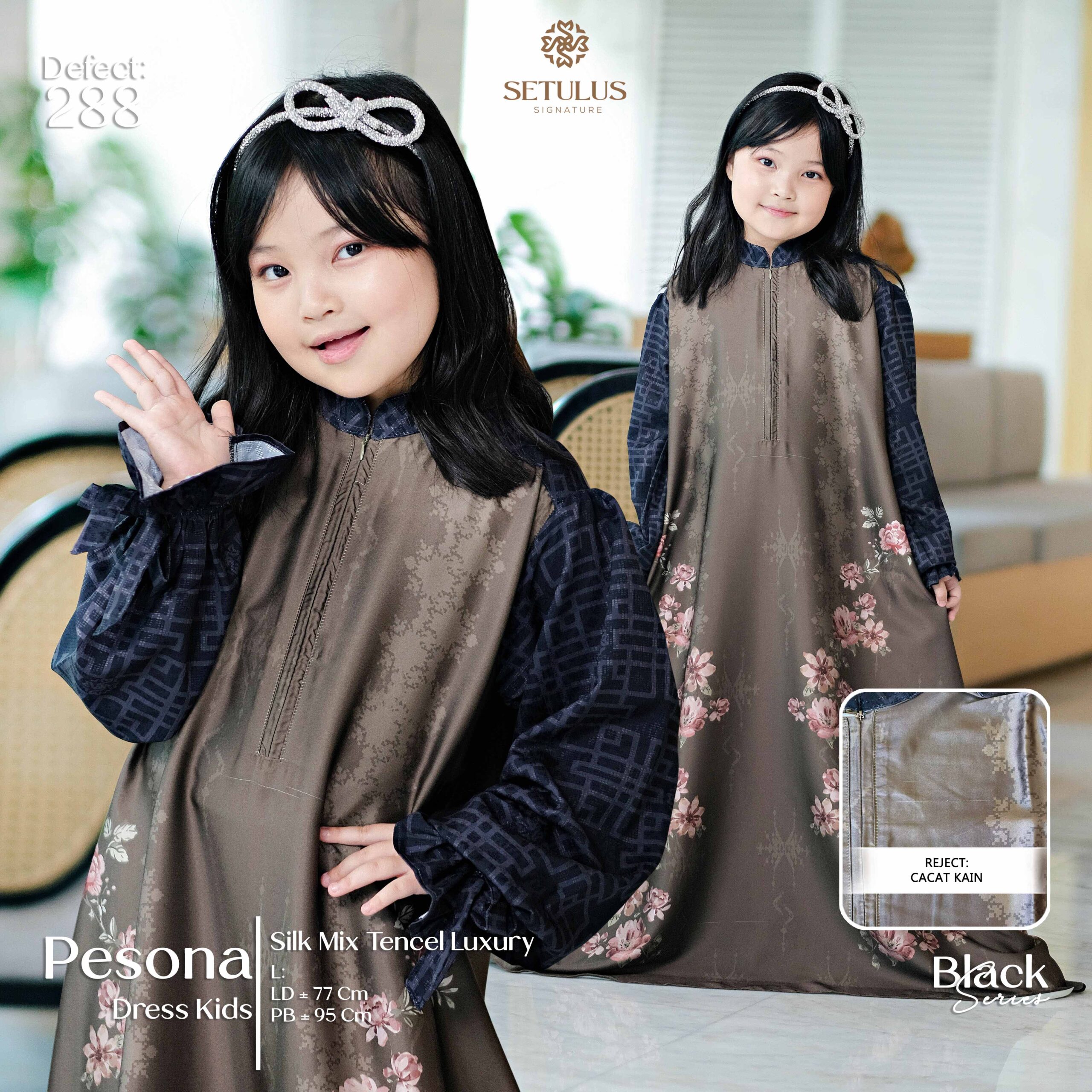 PESONA DRESS KIDS – BLACK – L (288)