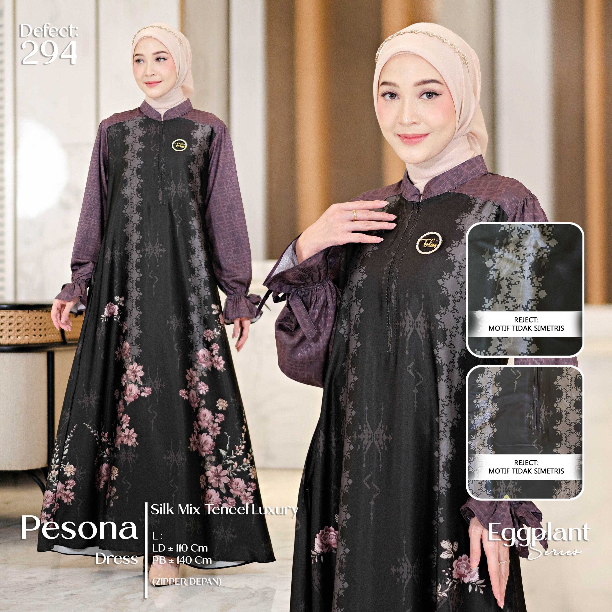 PESONA DRESS MOM – EGGPLANE – L (294)
