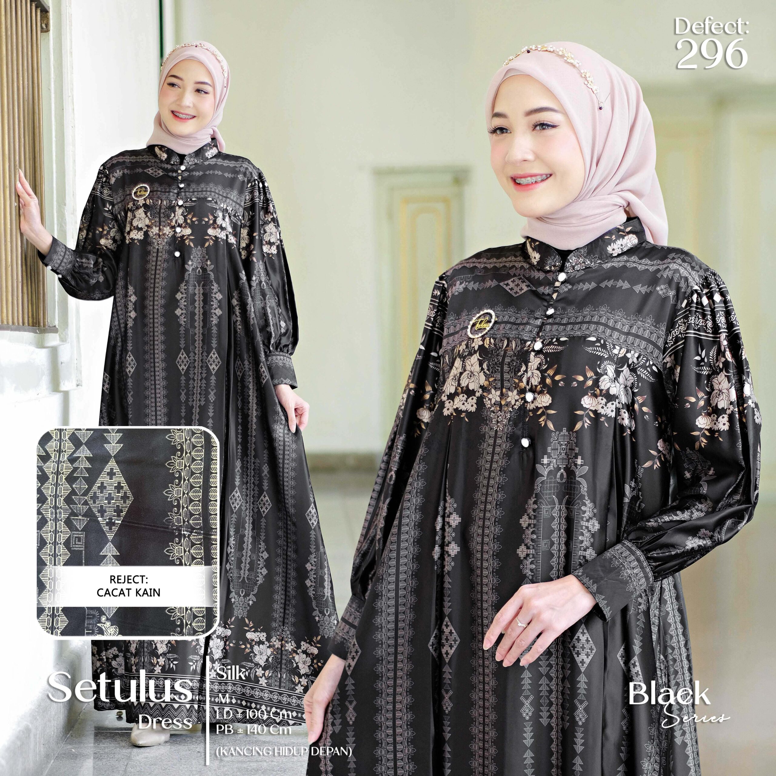 SETULUS DRESS MOM - BLACK - L (296)