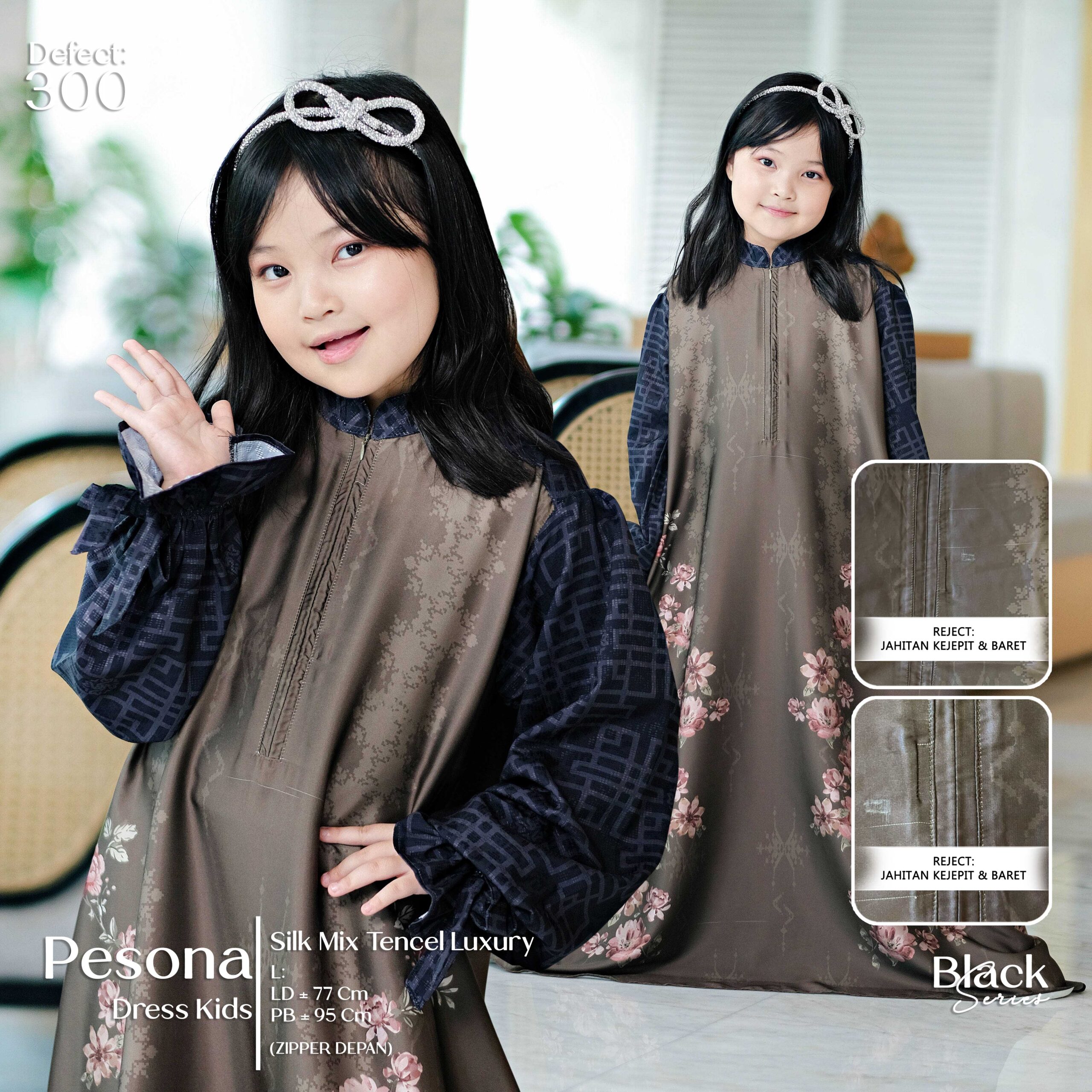 PESONA DRESS KIDS – BLACK – L (300)