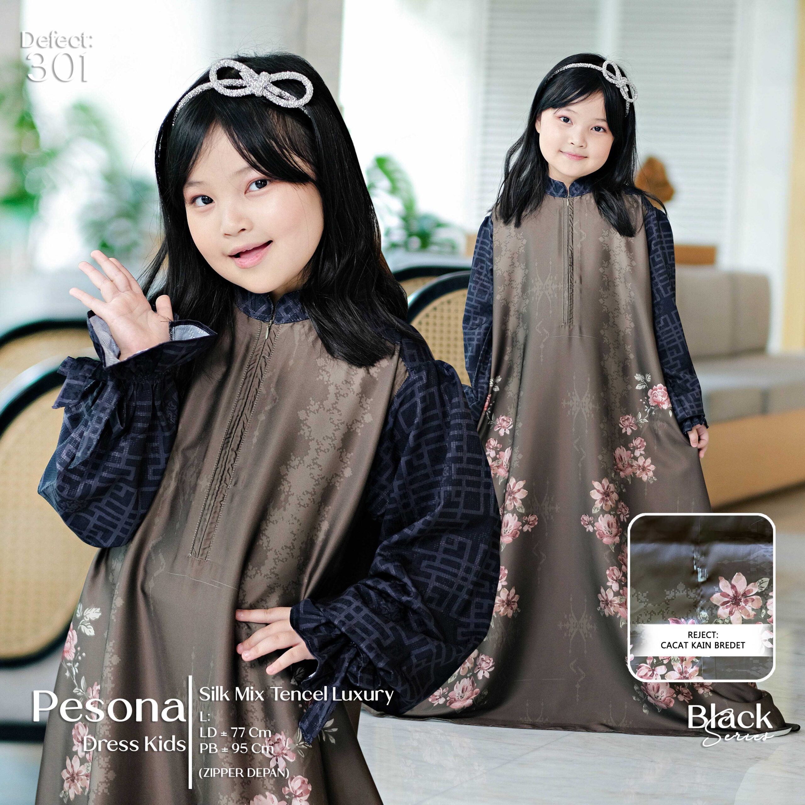 PESONA DRESS KIDS – BLACK – L (301)