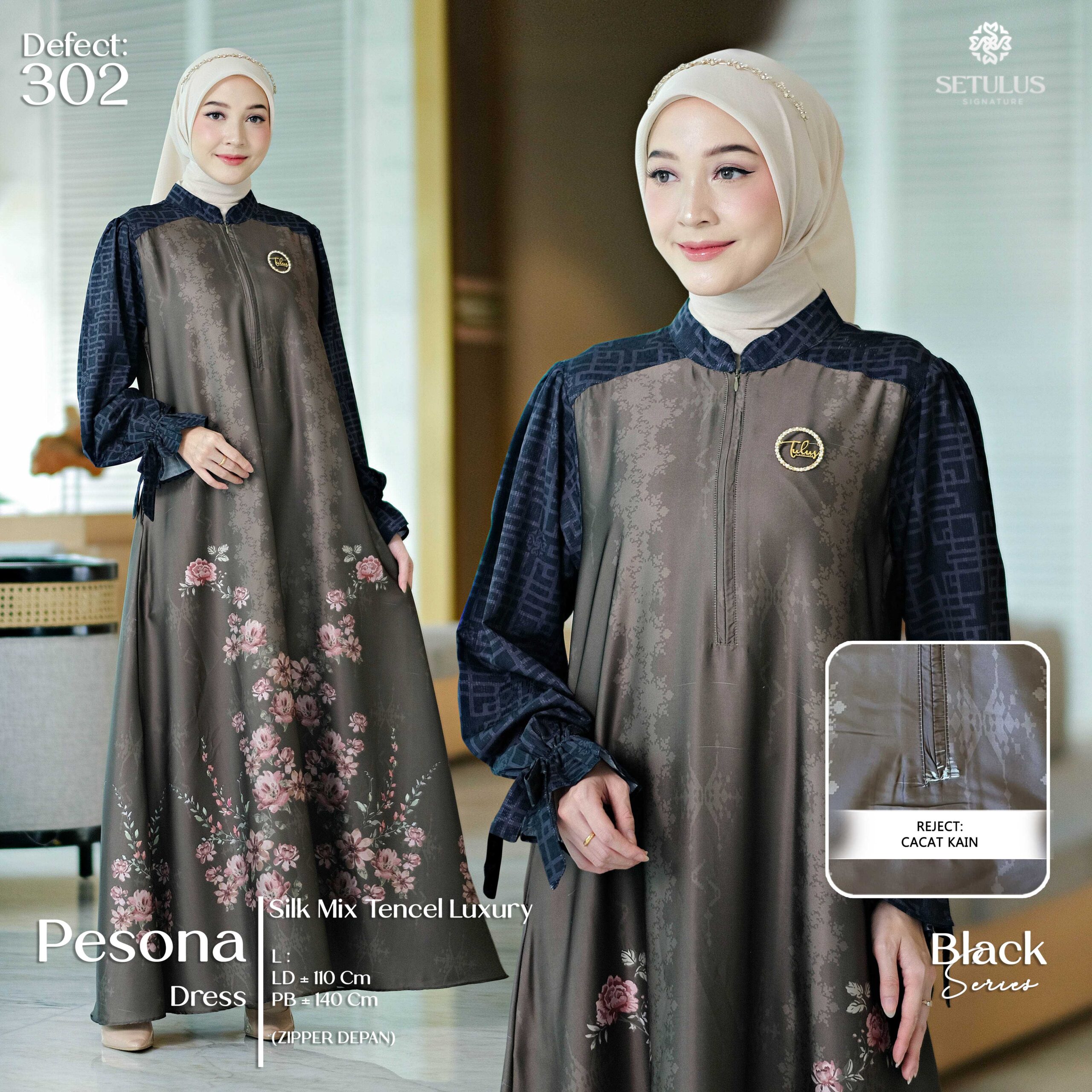 PESONA DRESS MOM – BLACK – L (302)