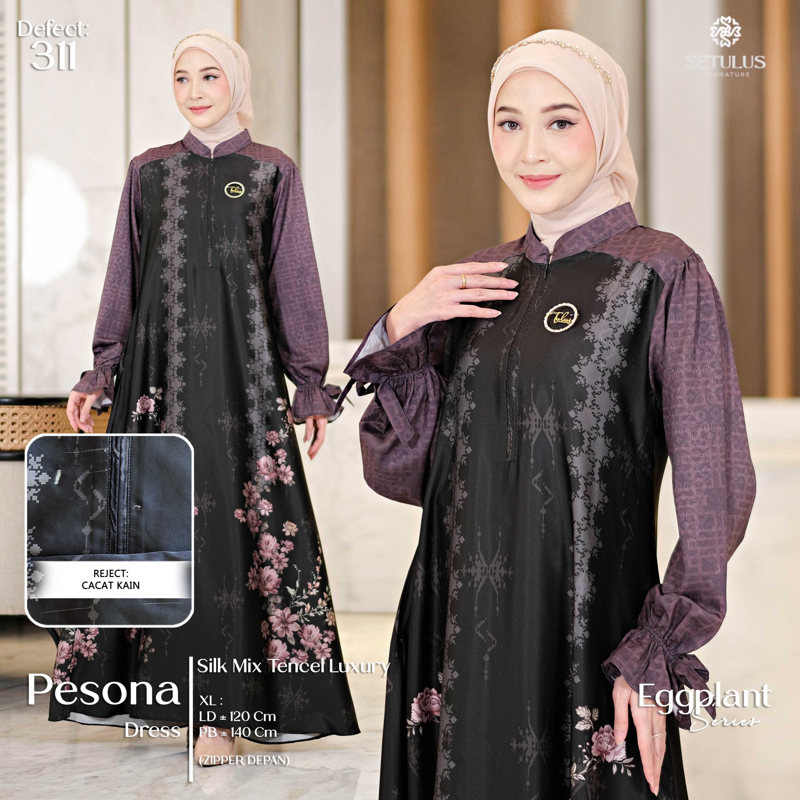 PESONA DRESS MOM – EGGPLANE – XL (311)