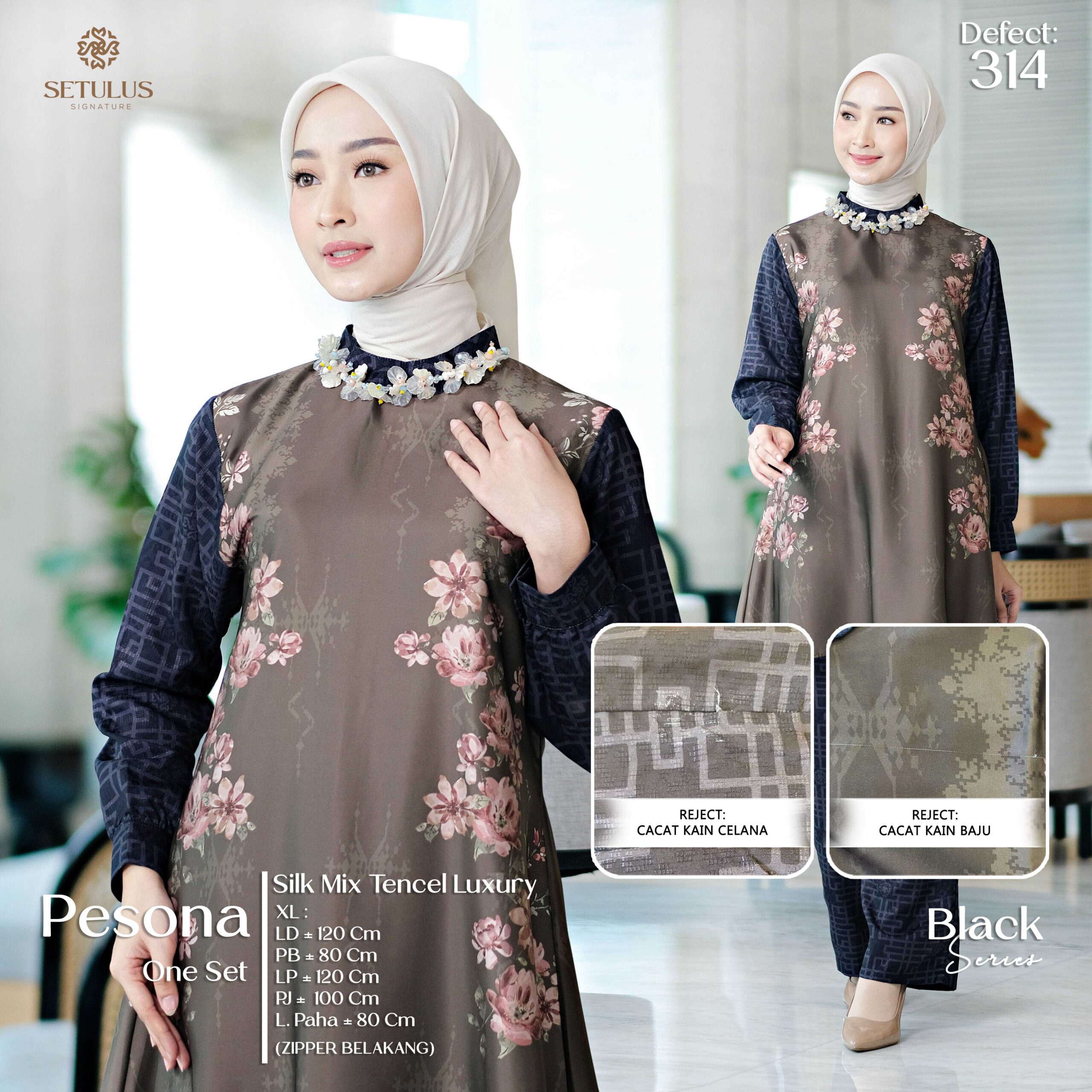 PESONA ONE SET, XL – BLACK (314)