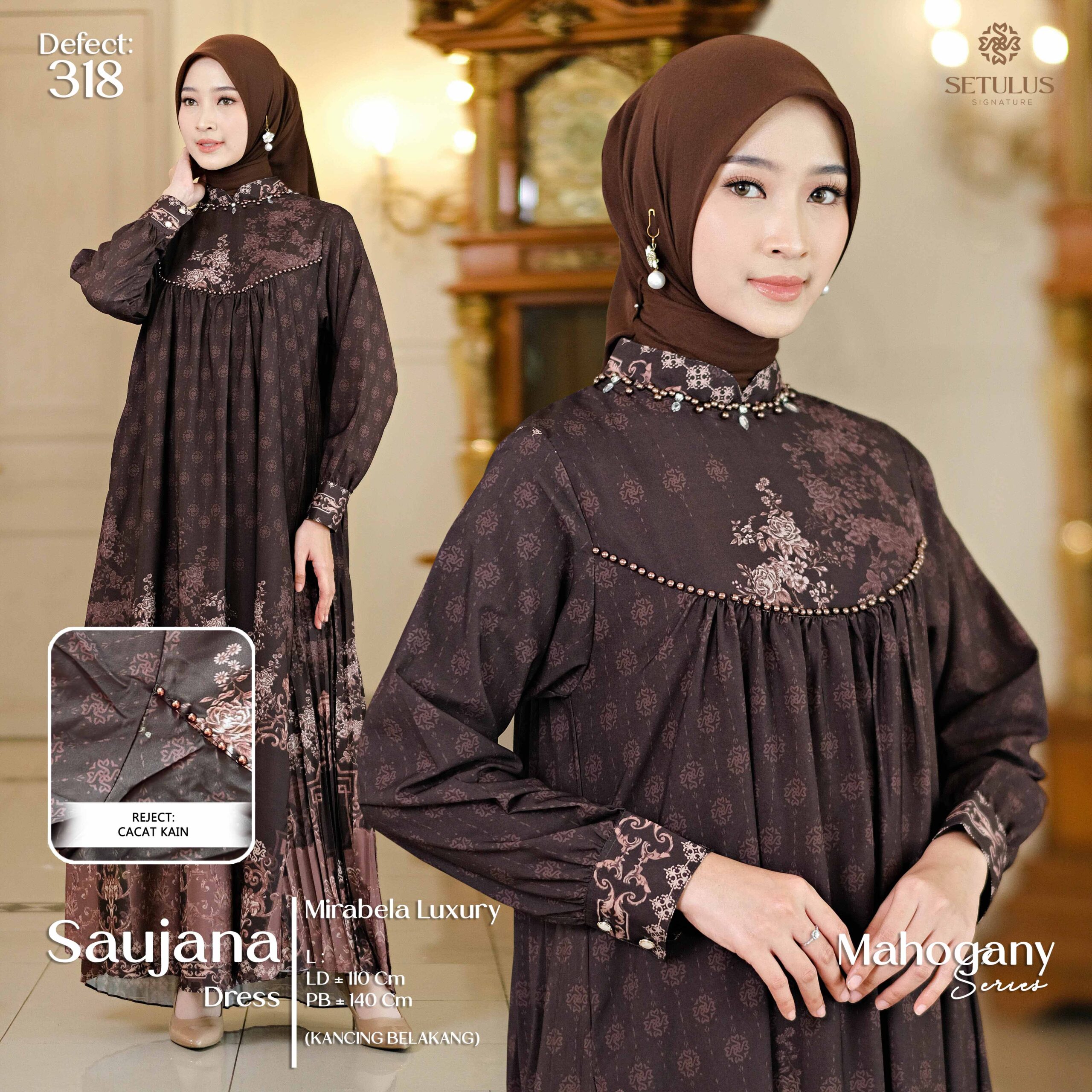 SAUJANA DRESS MOM – L – MAHOGANY - 318