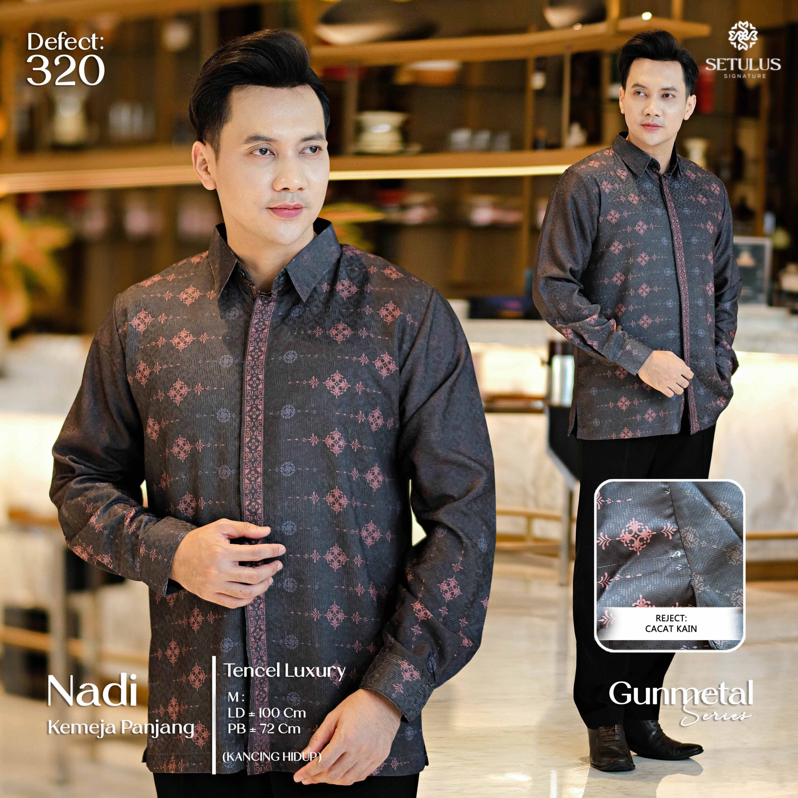NADI K. PANJANG, M – GUNMETAL - 320