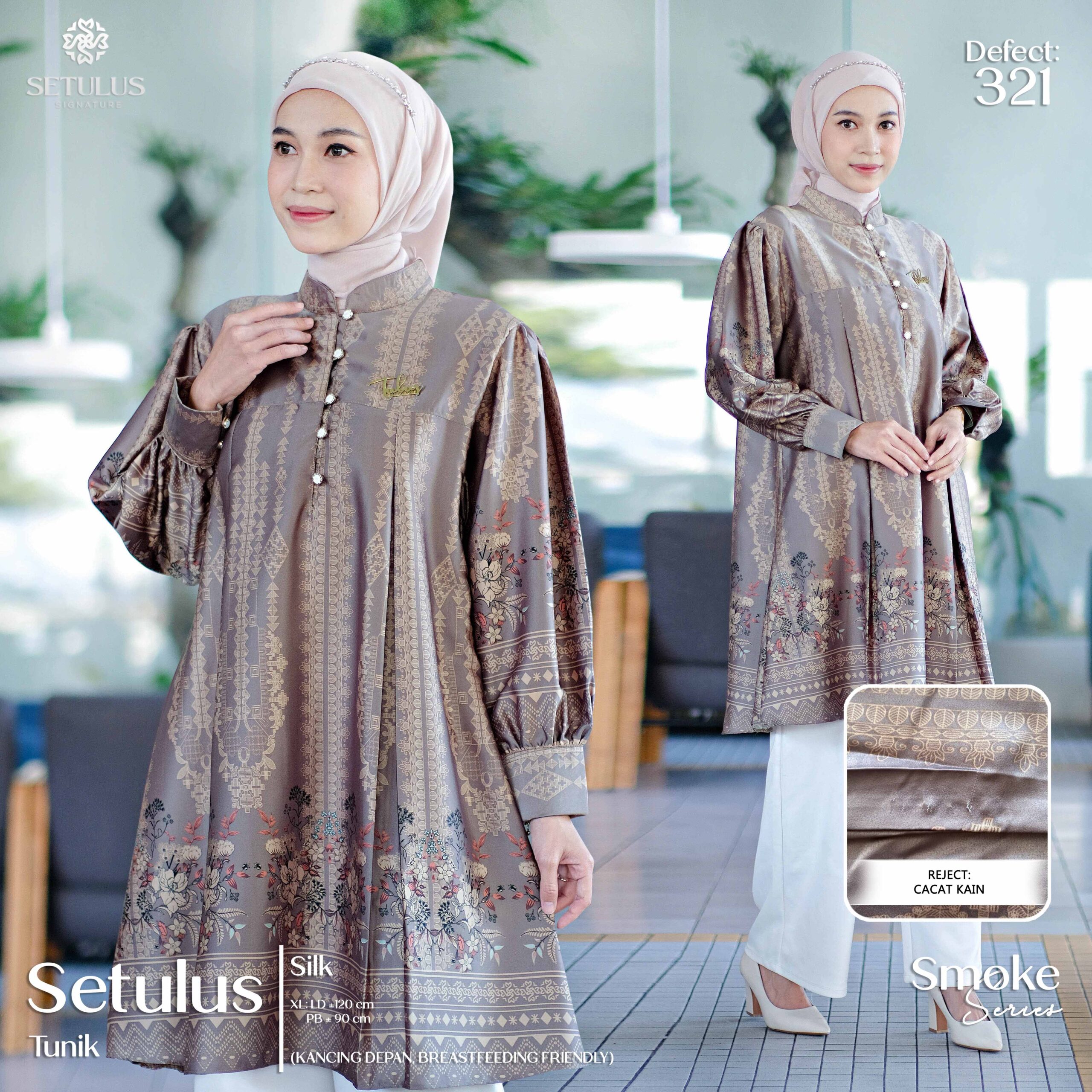 SETULUS TUNIK, XL - SMOKE