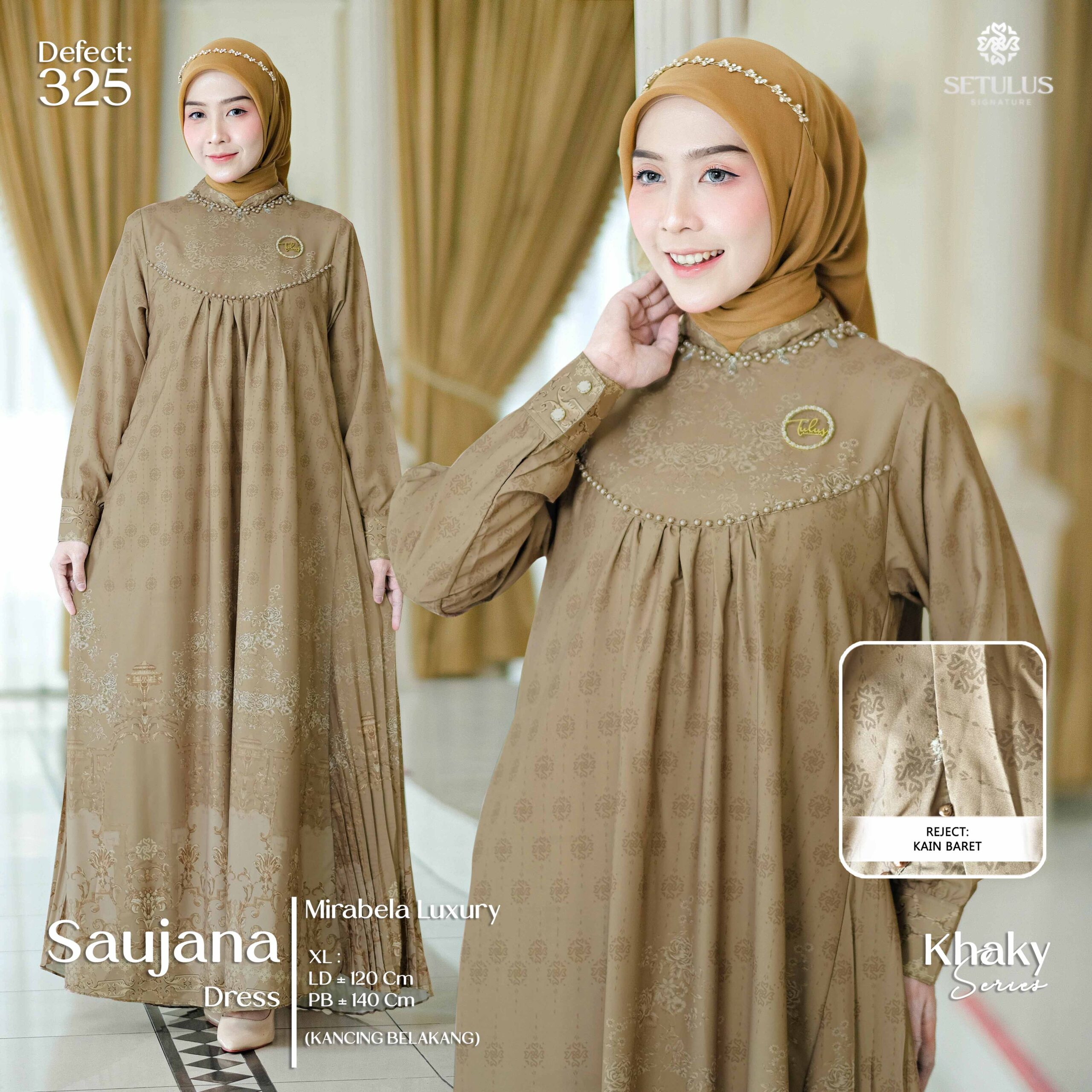 SAUJANA DRESS MOM – XL – KHAKI - 325