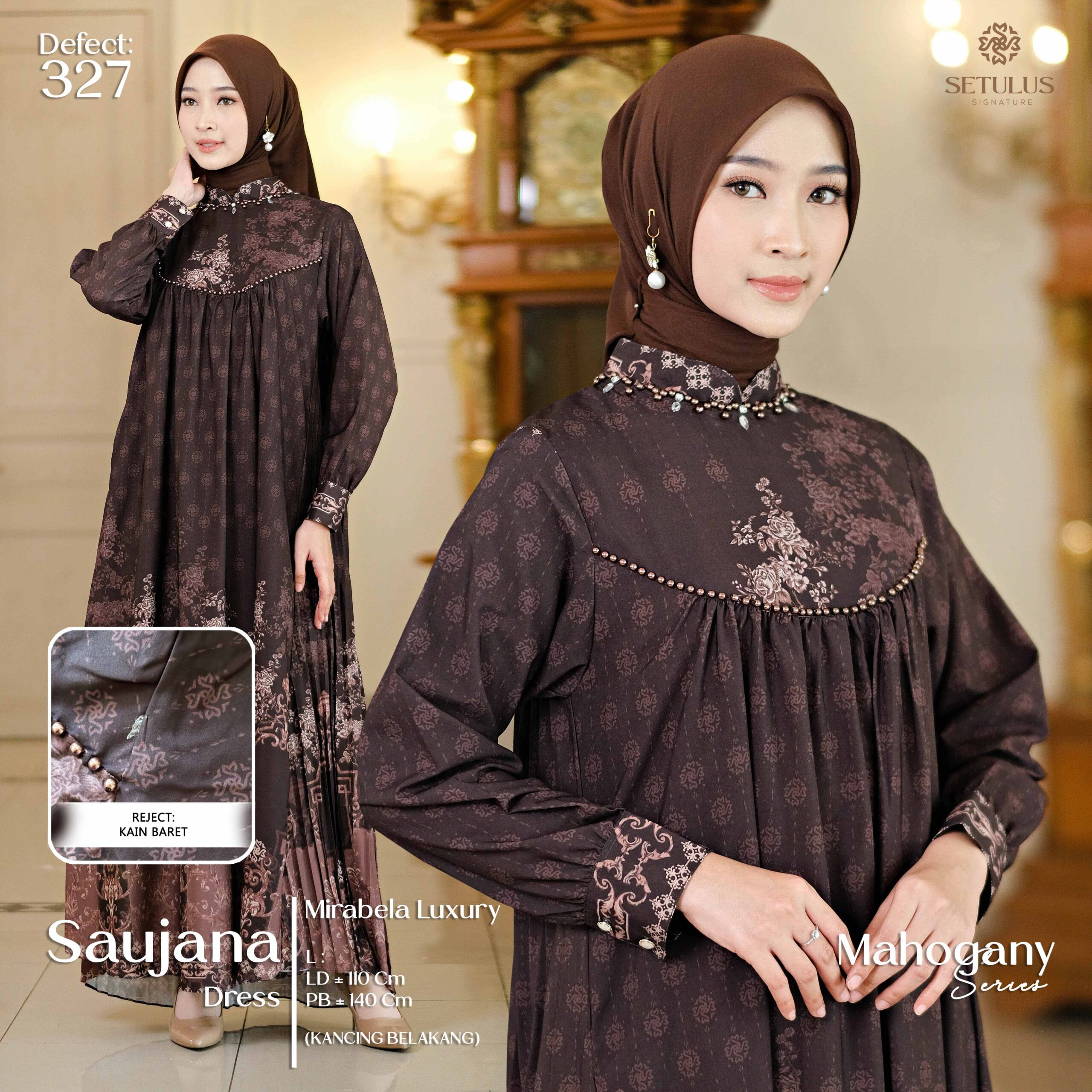 SAUJANA DRESS MOM – L – MAHOGANY- 327