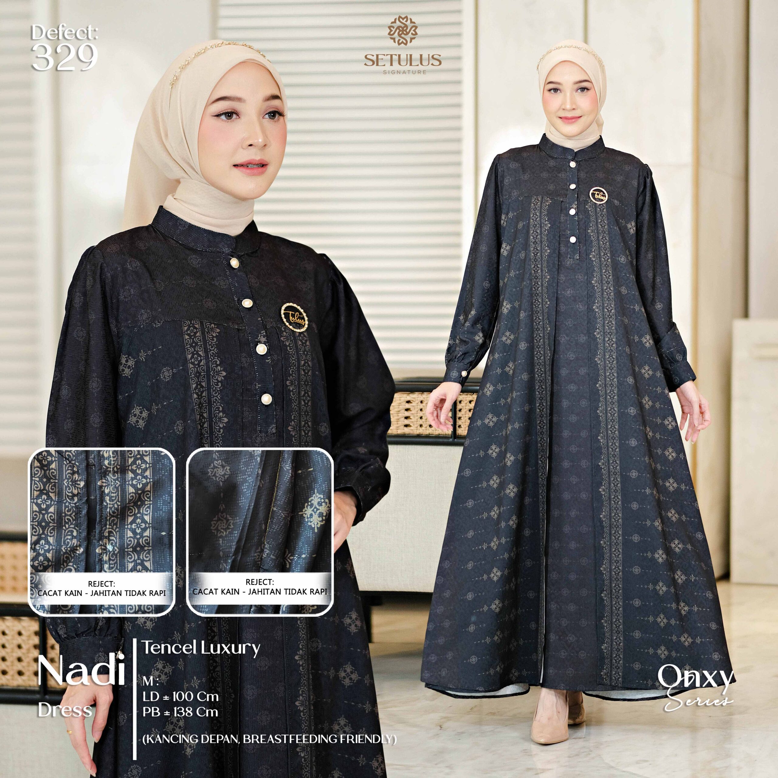 NADI DRESS MOM – M – ONXY - 329